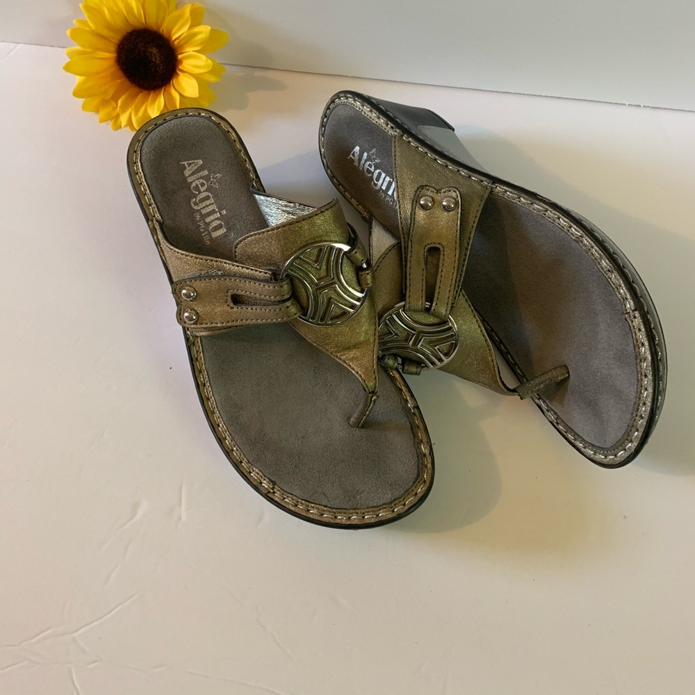 alegria sandals size 38 color siver